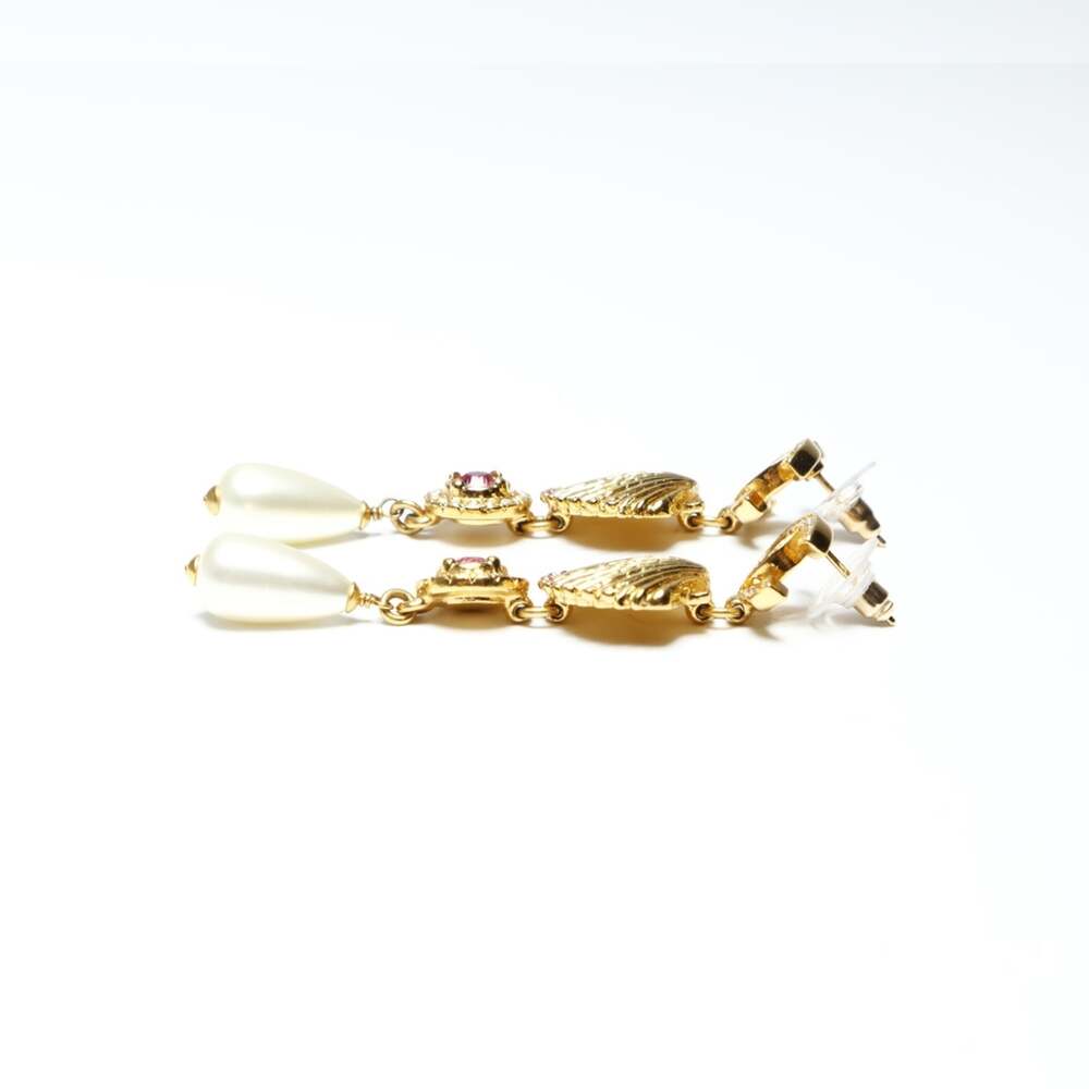 Chanel Earrings Pearl Gold-Tone Metal #246953C10B - Picture 4 of 7